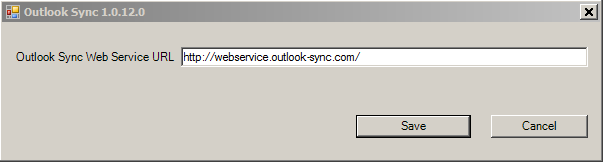 Outlook Sync Public Webservice URL