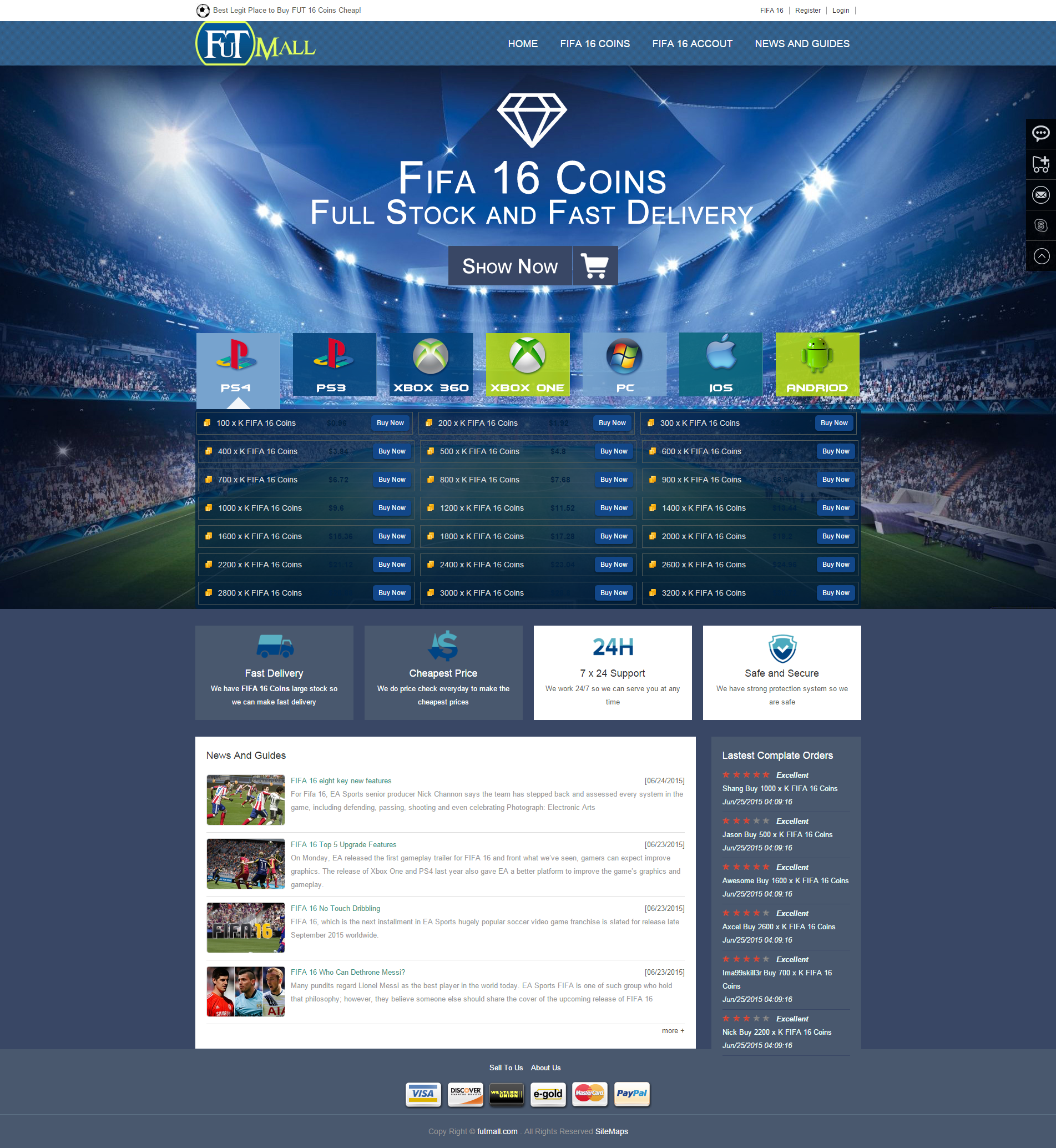 FUTMALL.com | FIFA 16 Gamer Store